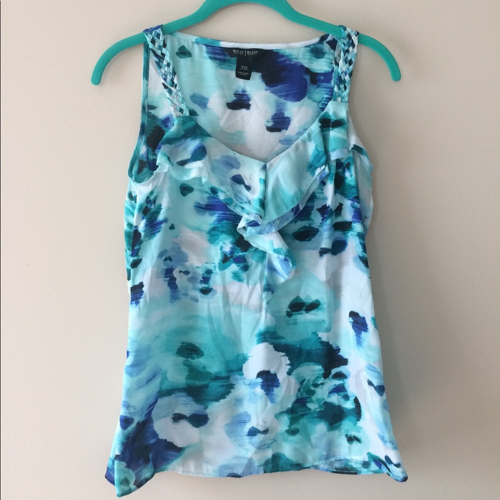 White House Black Market Teal Blue Top